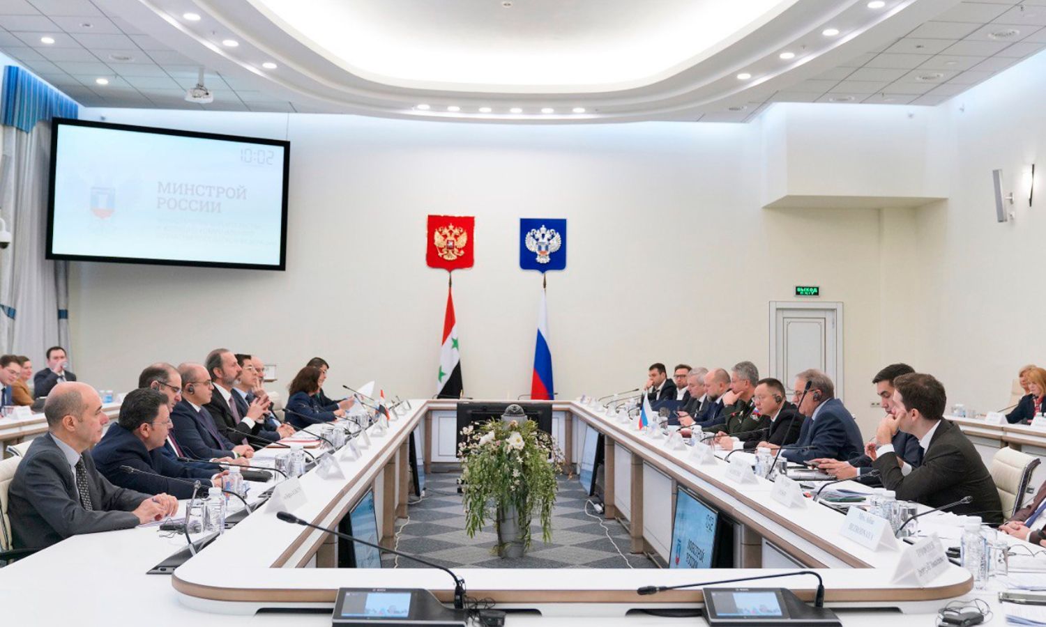 من اجتماع اللجنة الحكومية السورية- الروسية المشتركة في موسكو- 28 من تشرين الأول 2023 (وزارة الإسكان الروسية)