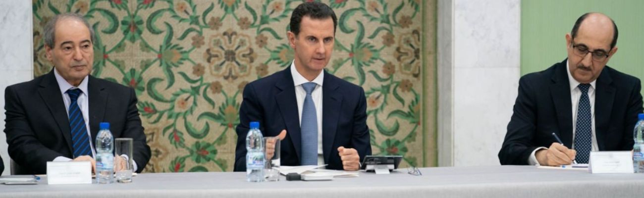 الأسد يجري حوارًا مع أعضاء في السلك الدبلوماسي في وزارة الخارجية- 26 من تشرين الأول 2023 (رئاسة الجمهورية)