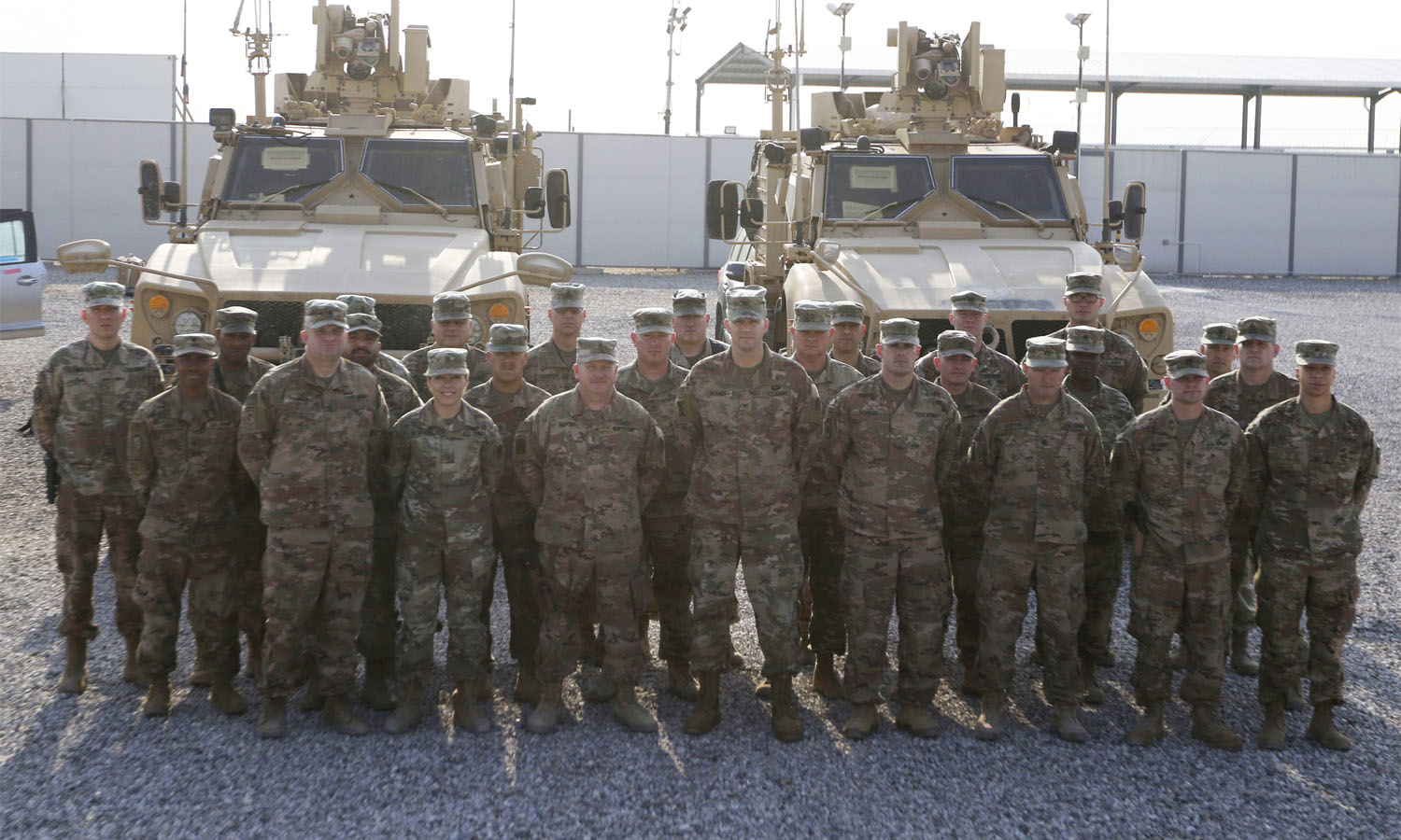 جنود من وحدة الاستدامة اللوجستية في الجيش الأمريكي خلال وجودهم بمدينة إربيل في كوردستان العراق- 1 من كانون الأول 2019 (سينتكوم)