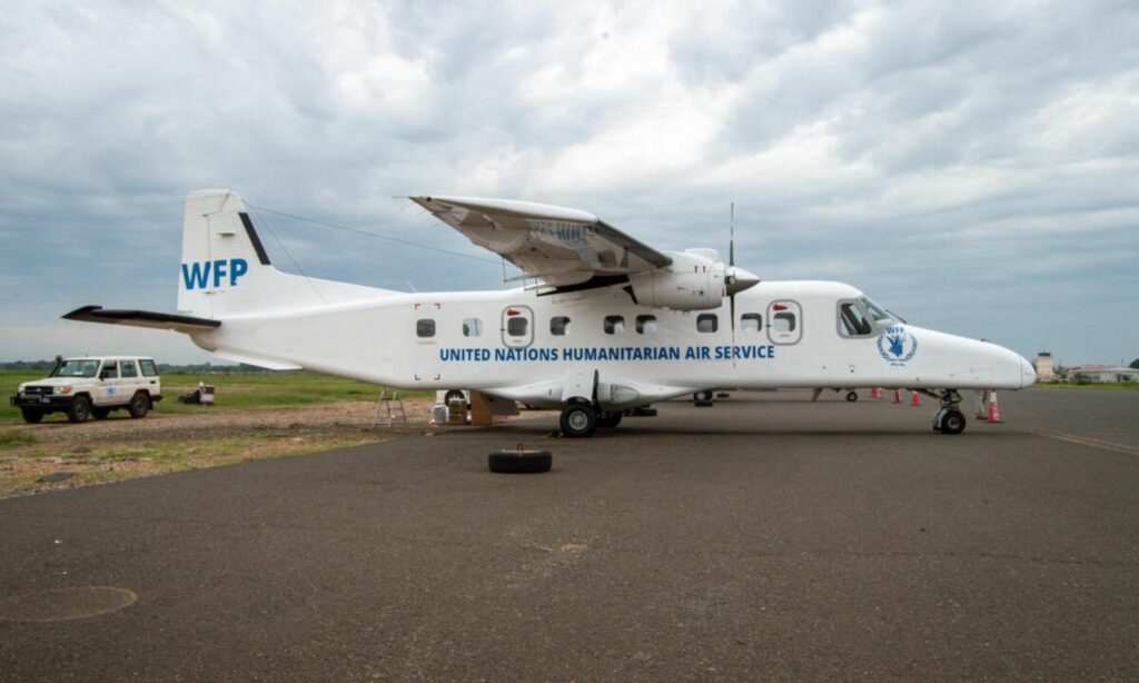 طائرة تابعة للخدمة الجوية الإنسانية التابعة للأمم المتحدة- (WFP)