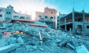 جانب من الدمار الذي أحدثه القصف الإسرائيلي على غزة خلال التصعيد- 25 من تشرين الثاني 2023 (غزة الآن)