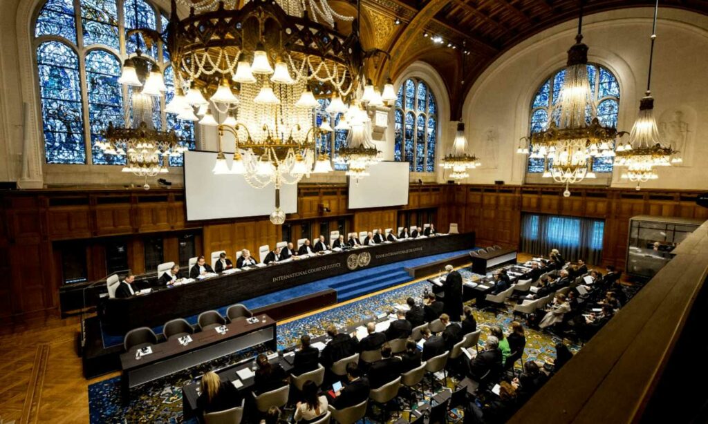 إحدى جلسات محكمة العدل الدولية (الموقع الرسمي للمحكمة)