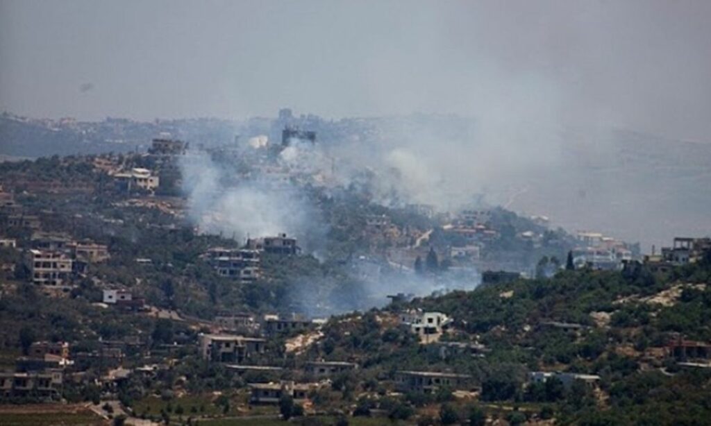 تصاعد الدخان نتيجة قصف قوات إسرائيلية لجنوب لبنان 31 من تشرين الأول 2023 (الوكالة الوطنية)