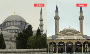 
خط حنين بين دمشق- اسطنبول (تعبيرية - تعديل عنب بلدي)
