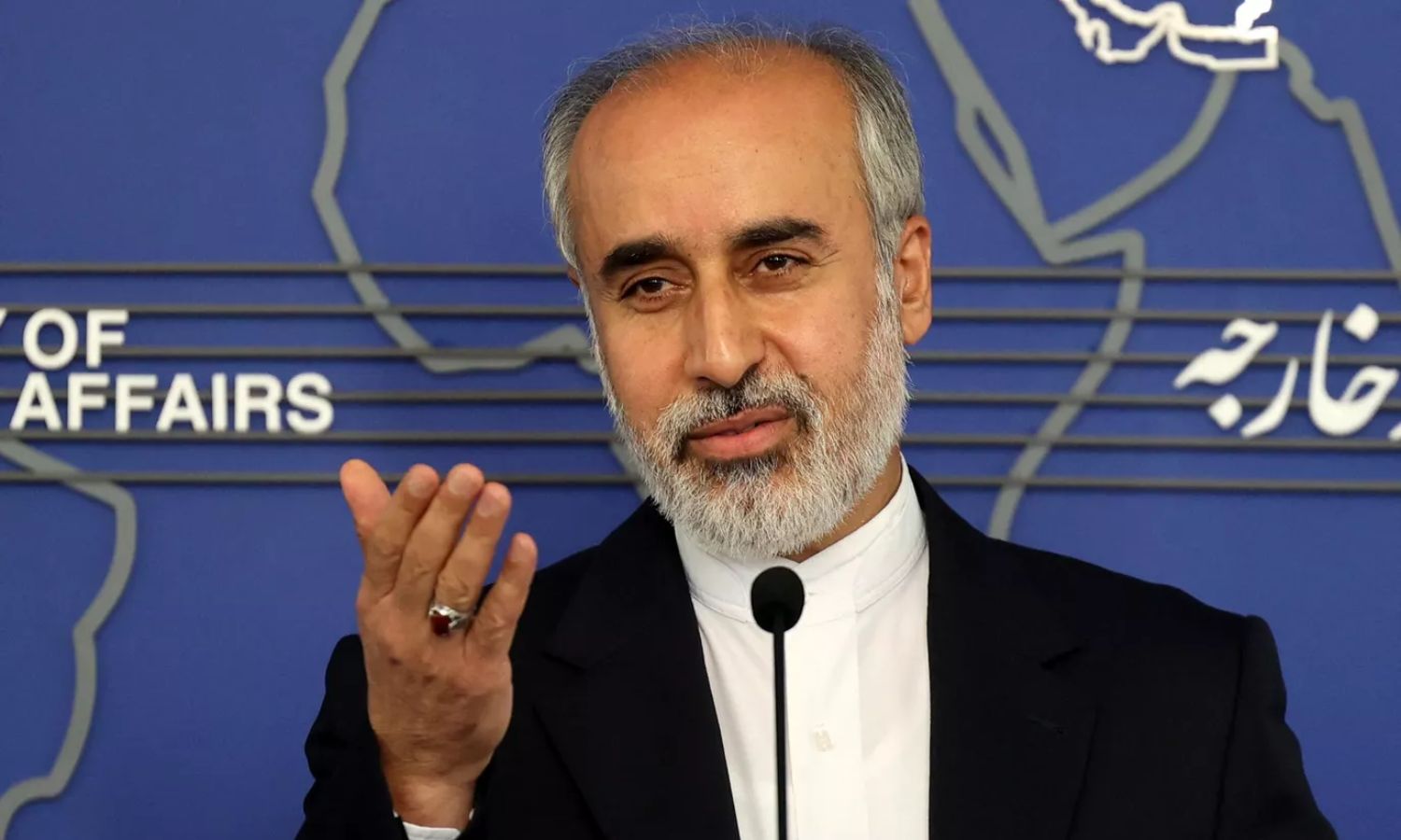 المتحدث باسم وزارة الخارجية الايرانية ناصر كنعاني (AFP/ ATTA KENARE)