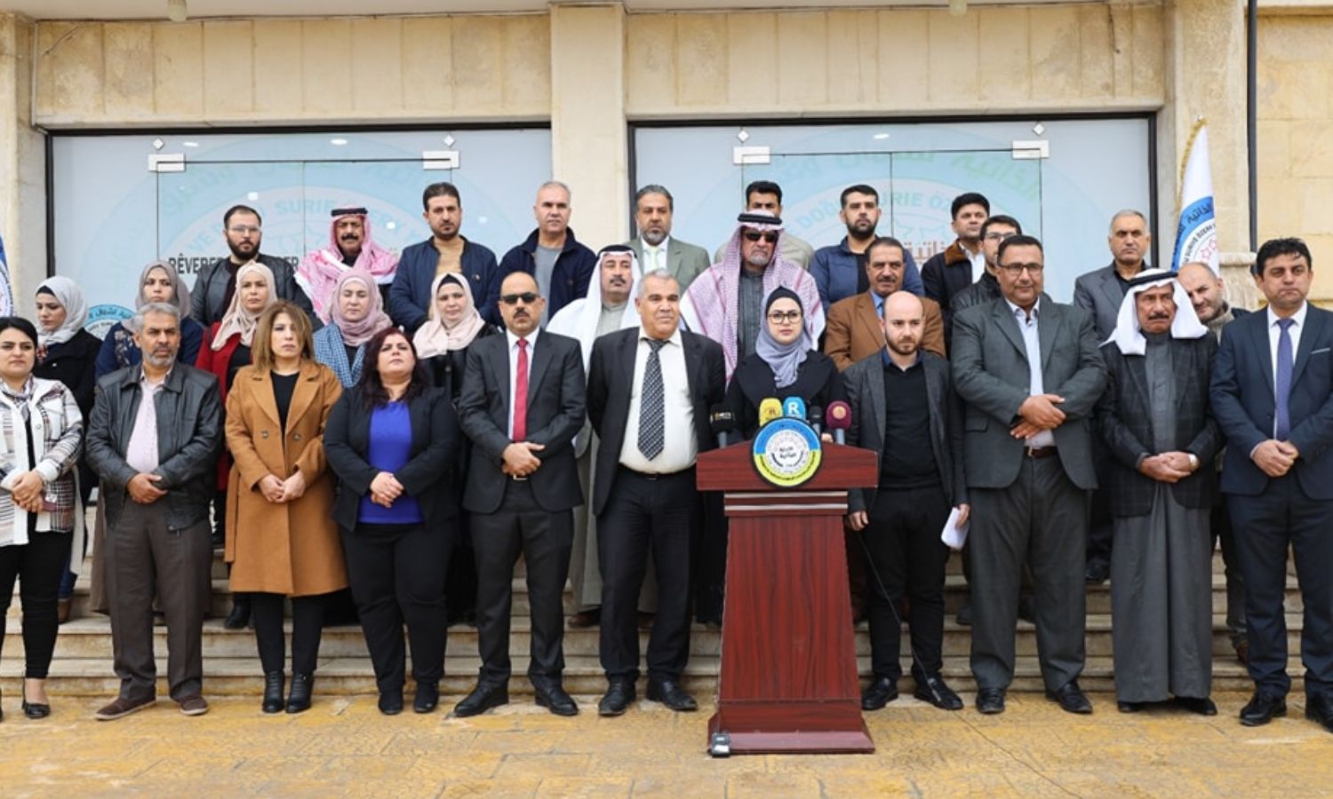 المجلس العام للإدارة الذاتية أصدر بيانًا لتبيان مراحل إعداد ومصادقة العقد الاجتماعي شمال شرقي سوريا- 13 من كانون الأول 2023 (الإدارة الذاتية/ فيس بوك)