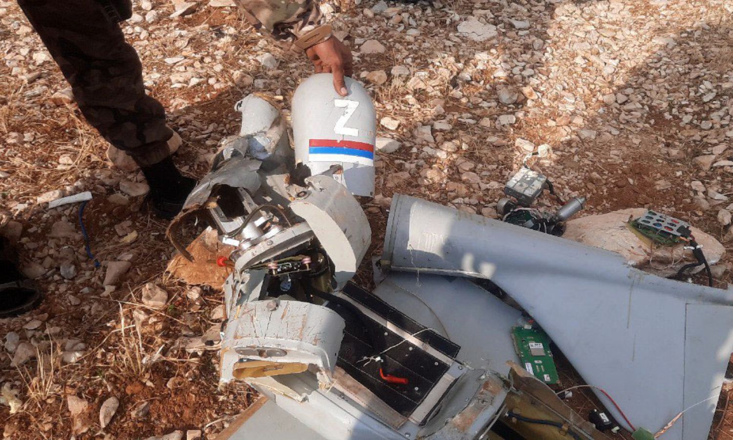 طائرة مسيّرة روسية سقطت في بادية حمص شرقي سوريا- 9 من كانون الأول 2023 (النبأ)