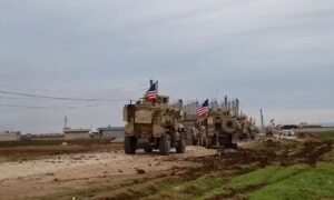 مركبات أمريكية عسكرية قرب القامشلي، شمال شرقي سوريا- شباط 2020 (رويترز)