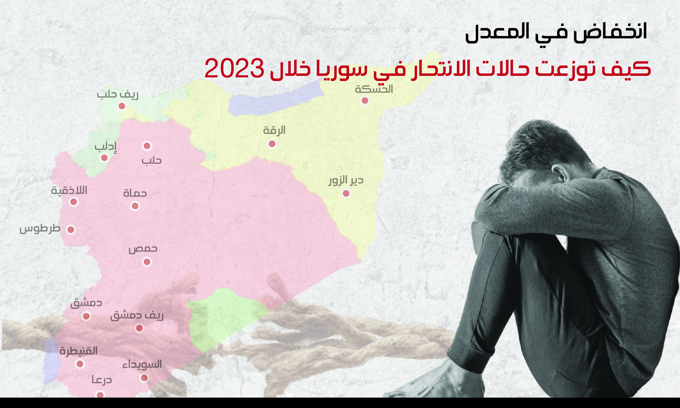 كيف توزعت حالات الانتحار في سوريا خلال 2023