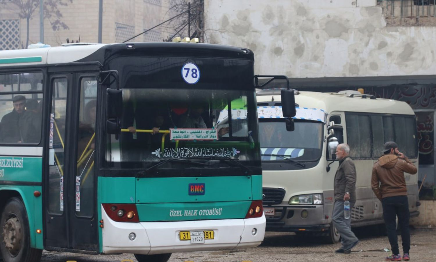 باص نقل داخلي في مدينة إدلب - 16 من كانون الثاني 2023 (المؤسسة العامة للنقل)