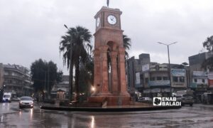 ساحة الساعة في مدينة إدلب شمال غربي سوريا - 14 من كانون الثاني 2024 (عنب بلدي/ أنس الخولي)