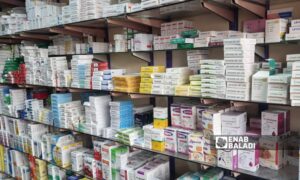 أدوية داخل صيدلية في مدينة إدلب شمال غربي سوريا – 25 من كانون الأول 2023 (عنب بلدي/ أنس الخولي)
