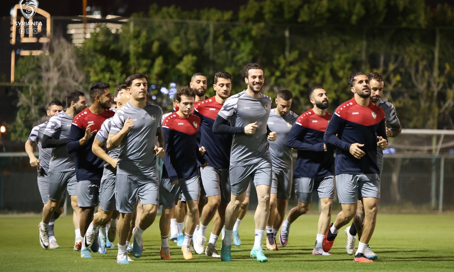 تدريبات المنتخب السوري في دبي 4 من كانون الثاني 2023 (الاتحاد السوري لكرة القدم/ فيس بوك)
