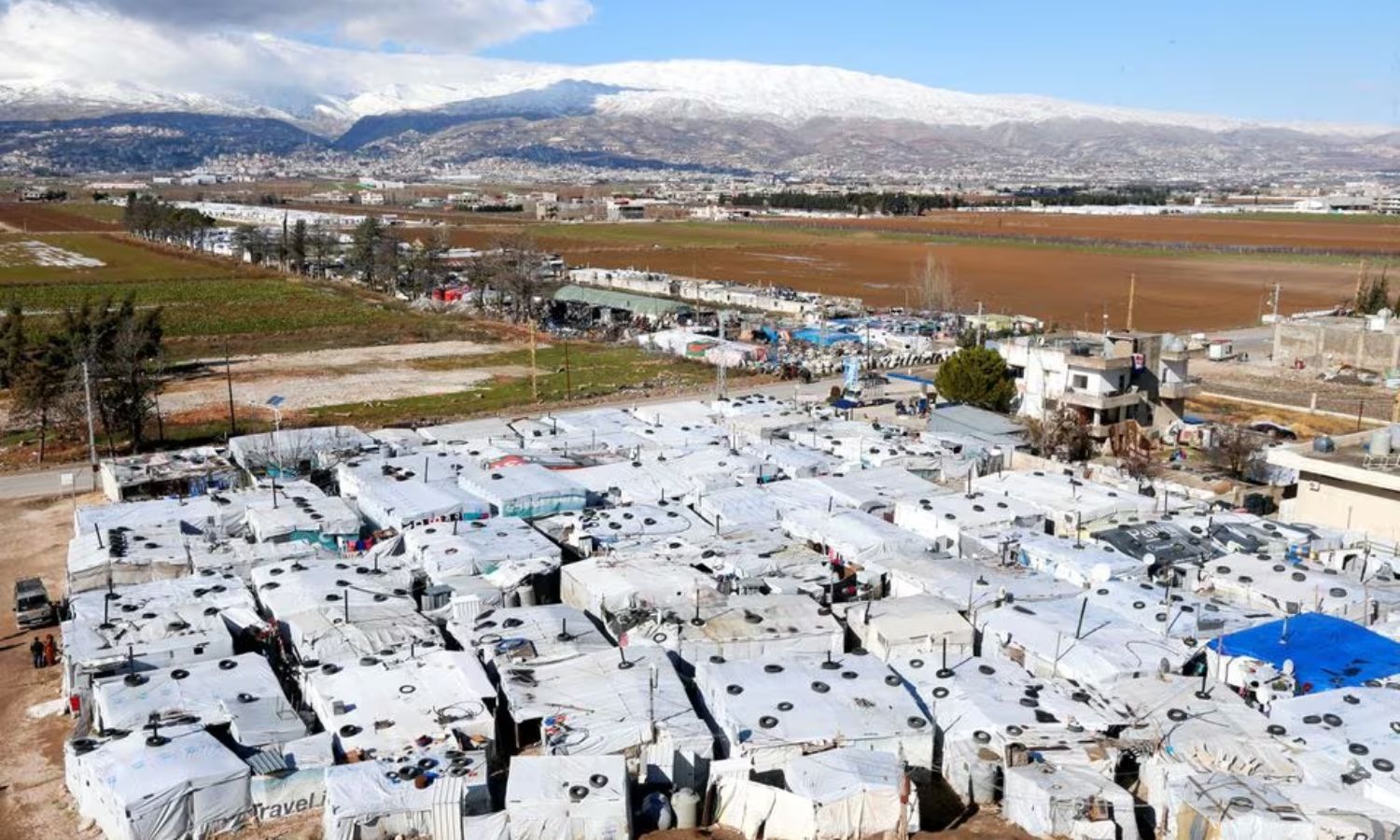 خيام للاجئين السوريين في منطقة بر الياس في وادي البقاع- 13 من كانون الثاني 2020 (رويترز)