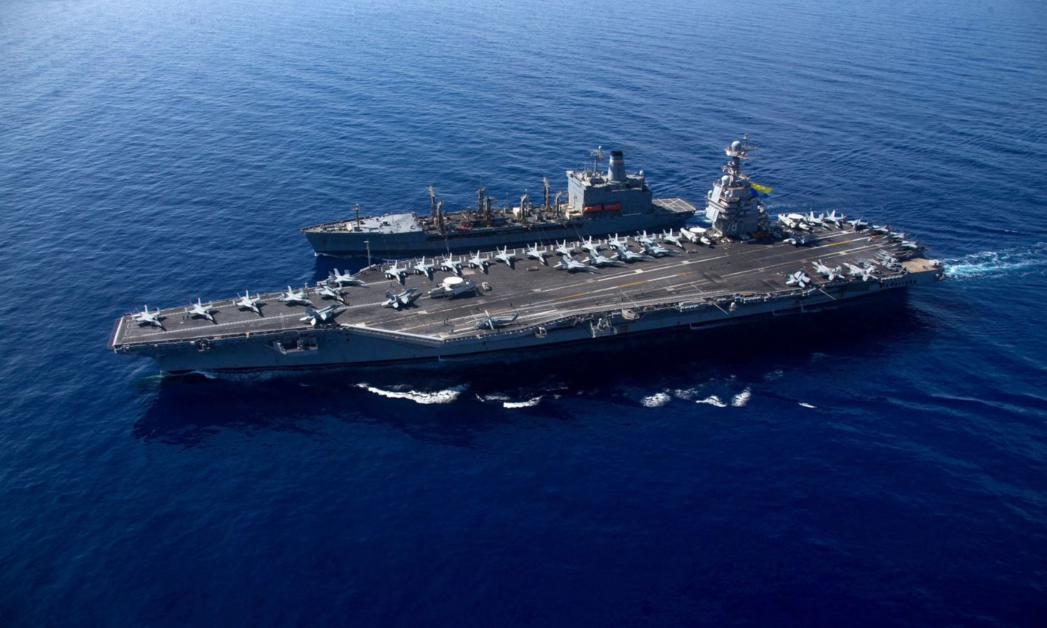 حاملة الطائرات "USS Gerald R. Ford" تبحر في البحر الأبيض المتوسط- 11 تشرين الأول 2023 (رويترز)