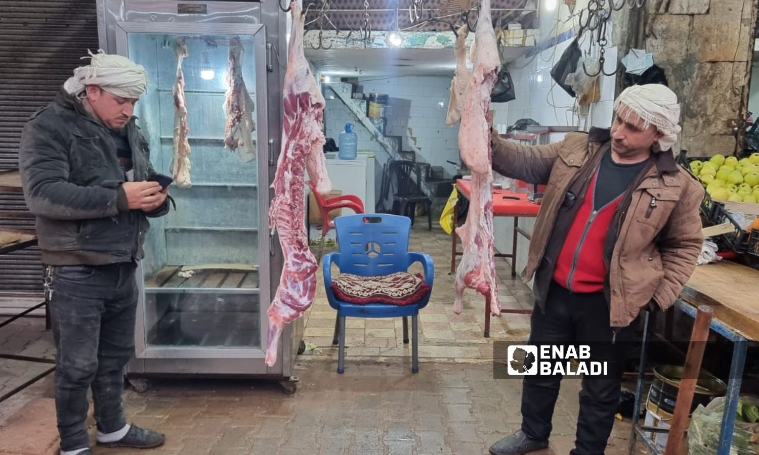 ارتفعت أسعار اللحوم في إدلب إلى أرقام غير مسبوقة – 10 من كانون الثاني 2024 (عنب بلدي/ أنس الخولي)