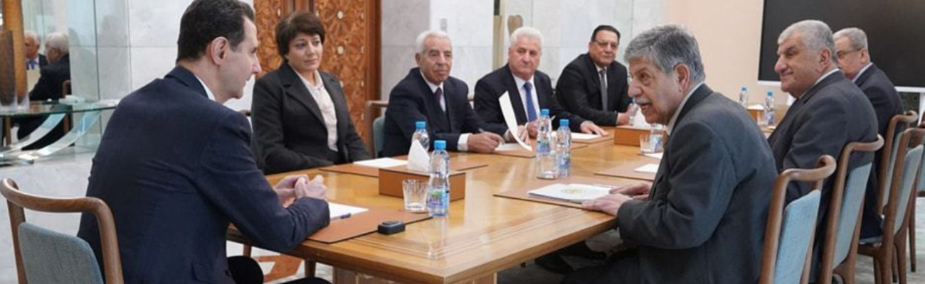 الأسد يلتقي أعضاء اللجنة العليا لانتخابات الحزب-27 من كانون الأول 2024 (حزب البعث- فيس بوك)
