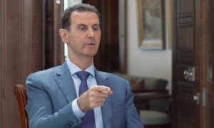 رئيس النظام السوري، بشار الأسد، يجري حديثًا خاصًا مع "سكاي نيوز عربية"- 9 من آب 2023 (لقطة شاشة)