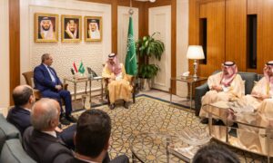 وزير الخارجية السعودي يستقبل المقداد ويجريان مباحثات- 14 من آذار 2024 (الخارجية السعودية/ إكس)
