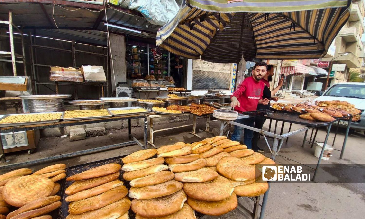 محل لبيع معروك رمضان في درعا المحطة- 18 من آذار 2024 (عنب بلدي/سارة الأحمد)