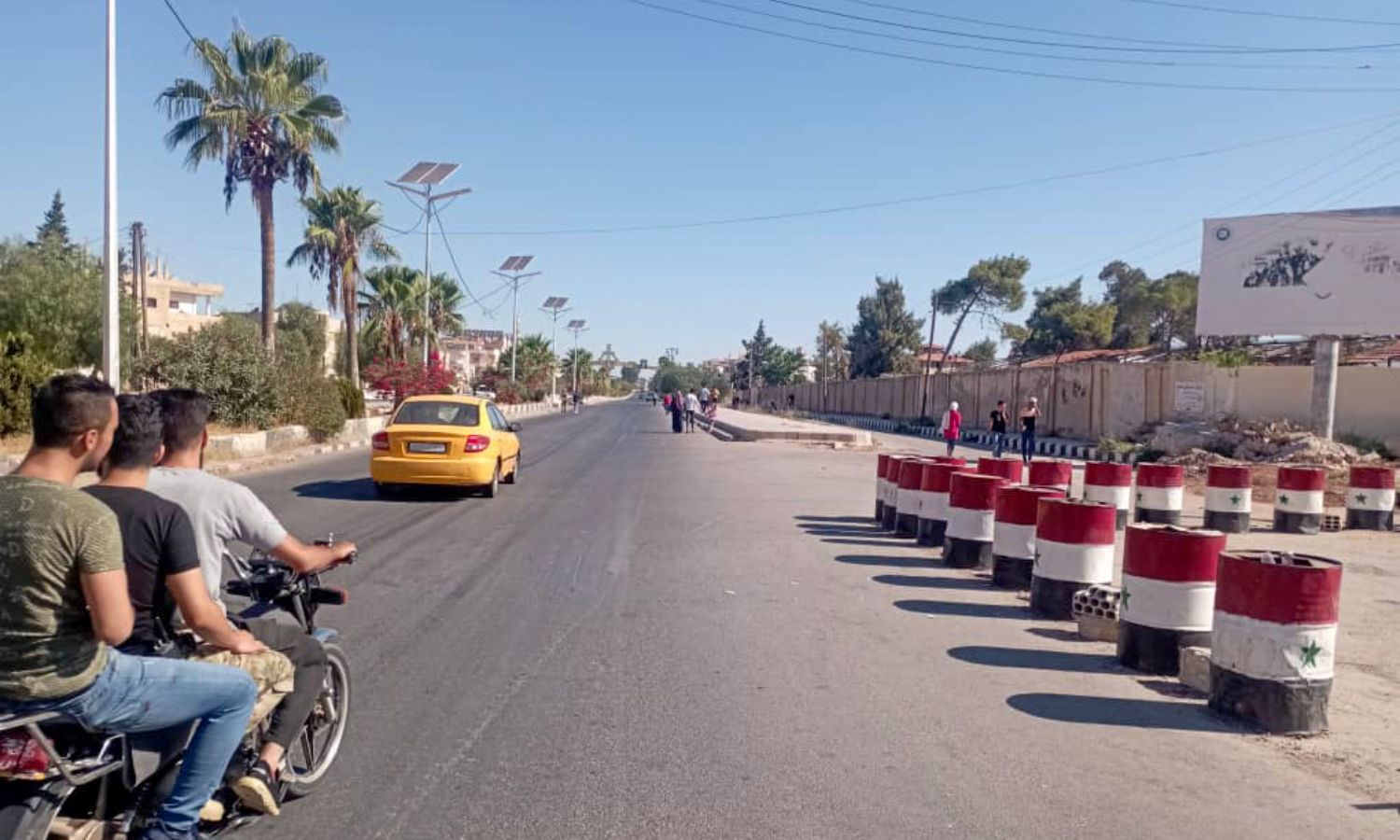 أحد الشوارع الرئيسة في حي المحطة بمدينة درعا جنوبي سوريا- 13 من تشرين الأول 2023 (درعا 24/ فيس بوك)