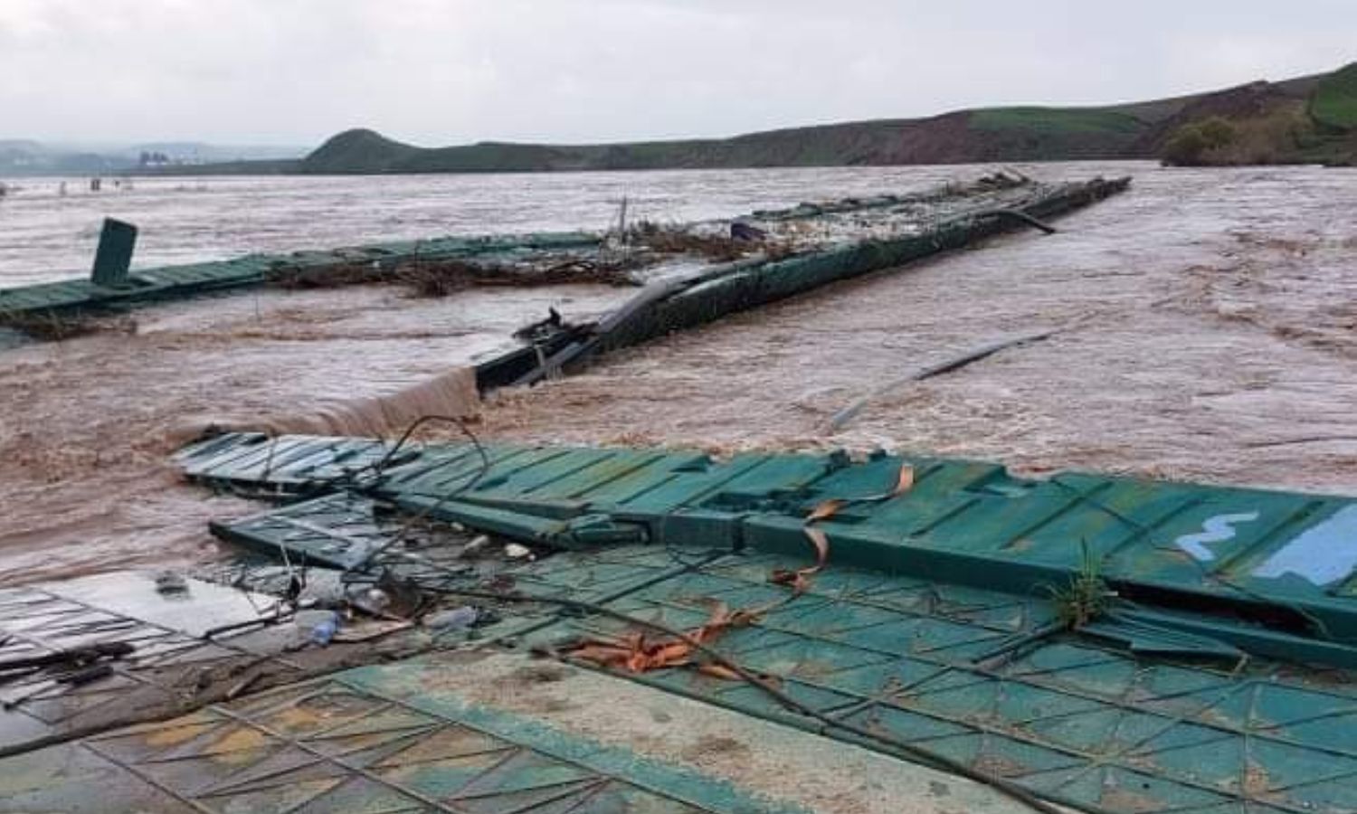 انهيار معبر "سيمالكا" الحدودي إثر عواصف مطرية - 20 آذار 2024 (هاوار)