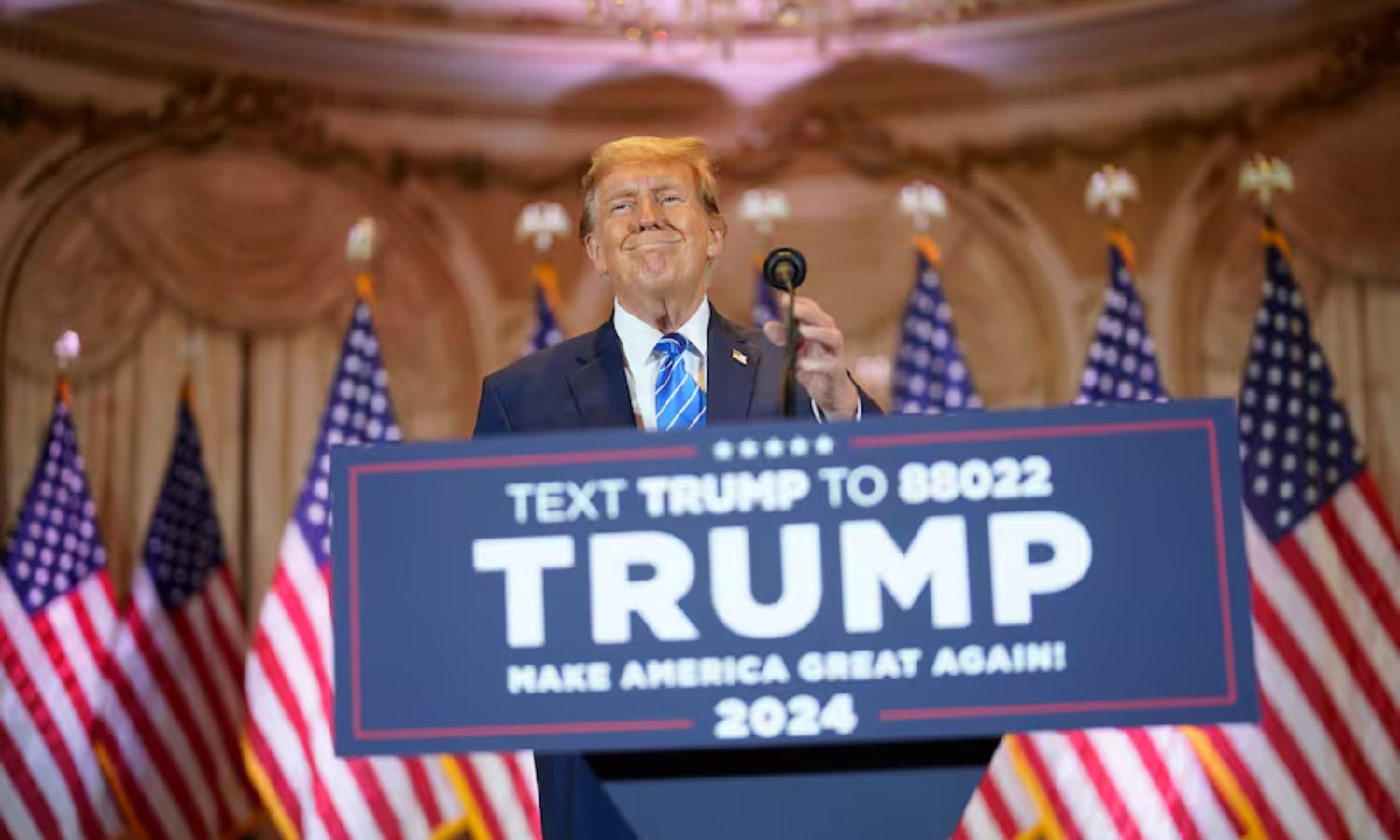 ترامب مخاطبًا أنصاره في ليلة "انتخابات الثلاثاء الكبير" 5 آذار 2024 (واشنطن بوست)