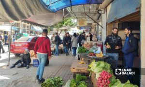 سوق "الريجة" في مدينة اللاذقية - 14 من آذار 2024 (عنب بلدي/ ليندا علي)