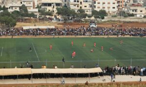 فريق الشعلة يصعد إلى منافسات الدوري السوري الممتاز لكرة القدم - 30 من نيسان 2024 (نادي الشعلة/ فيس بوك)