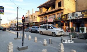 السوق الرئيسي في مدينة اعزاز بريف حلب الشمالي - 16 من أيار 2024 (عنب بلدي/ ديان جنباز)
