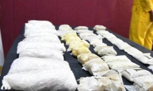 كميات من المخدرات التي ضبطتها السلطات العراقية عند تفكيك شبكة تهريب مخردات- 7 من حزيران 2024 (واع) 