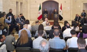 المقداد يعقد مؤتمرًا صحفيًا مع نظيره الإيراني في دمشق- 4 من حزيران 2024 (سانا)