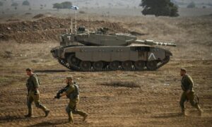 جنود وعتاد عسكري إسرائيلي في الجولان السوري المحتل 2023 (تايمز أوف إسرائيل)