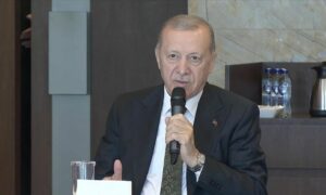 أردوغان متحدثًا عن إمكانية دعم عسكري تركي في فلسطين- 28 تموز 2024 (الأناضول)