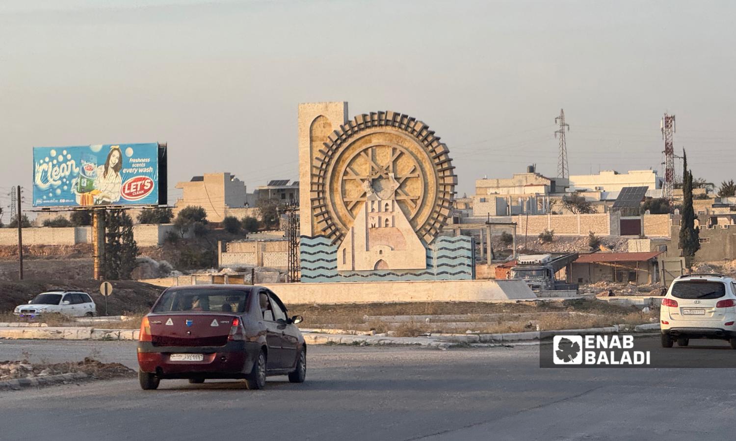 ساحة نواعير مدينة حماة - 6 كانون الأول 2024 (عنب بلدي/ديان جنباز)