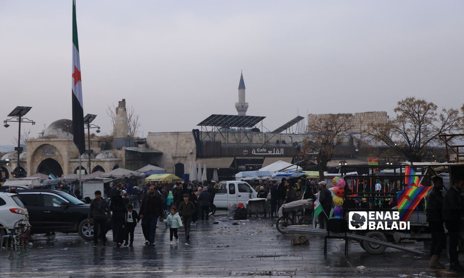 ألواح الطاقة الشمسية على أحد المنازل في حلب في ظل غياب التيار الكهربائي- 24 كانون الأول 2024 (عنب بلدي)