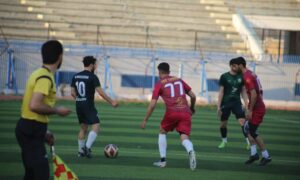  من اللقاء الودي بين أمية وتفتناز على ملعب إدلب البلدي تحضيرًا للدوري السوري- 19 من شباط 2025 (نادي أمية)
