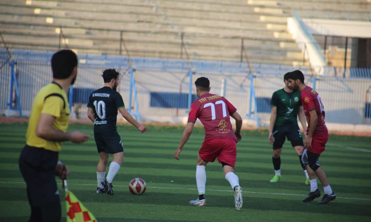 من اللقاء الودي بين أمية وتفتناز على ملعب إدلب البلدي تحضيرًا للدوري السوري- 19 من شباط 2025 (نادي أمية)