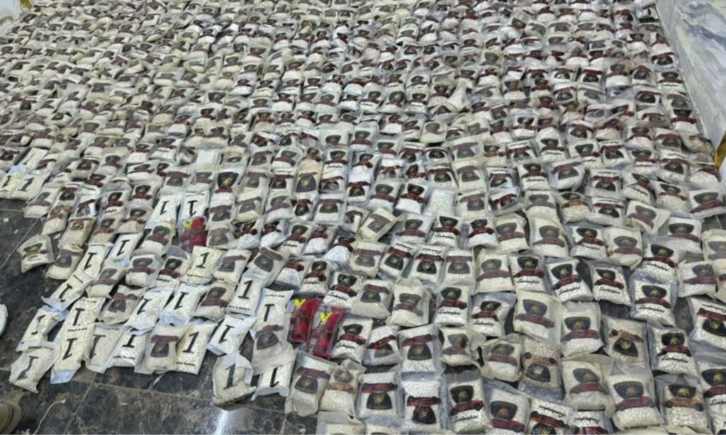 شحنة مخدرات أعلنت السلطات الأردنية عن ضبطها على الحدود السورية- 7 أيار 2025 (الجيش الأردني)