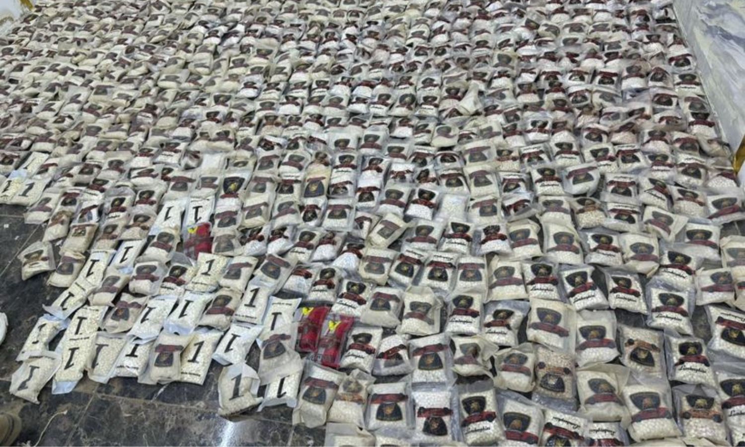 شحنة مخدرات أعلنت السلطات الأردنية عن ضبطها على الحدود السورية- 7 أيار 2025 (الجيش الأردني)