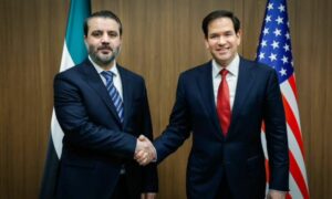 وزير الخارجية السوري يلنقي نظيره الأمريكي في أنطاليا بتركيا 15 من أيار 2025 ( أسعد الشيباني/ إكس)