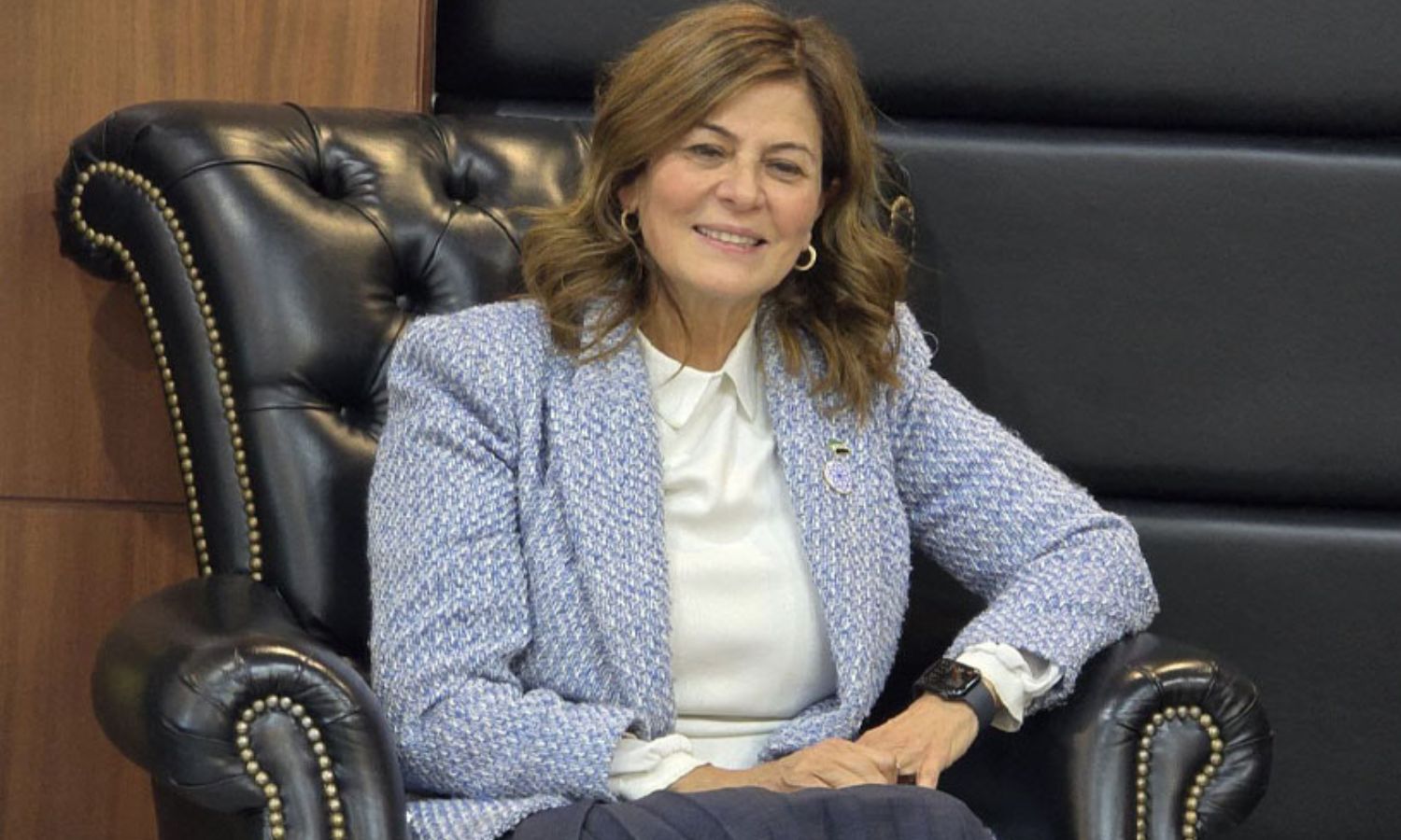 وزيرة الشؤون الاجتماعية هند قبوات، في 7 من أيار، (وكالة الأنباء القطرية، الموقع الإلكتروني).
