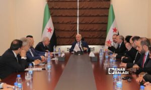 اجتماع بين وزير النقل السوري والوفد الصناعي الأردني - دمشق 27 أيار 2025 (عنب بلدي/ مارينا مرهج)