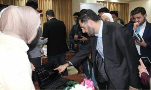 وزير الاتصالات السوري عبد السلام هيكل في فعاليات ملتقى الذكاء الاصطناعي - 15 نيسان 2025 (وزارة الاتصالات وتقانة المعلومات)