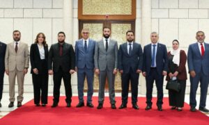 اجتماع الرئيس السوري أحمد الشرع بأعضاء اللجنة العليا لانتخابات مجلس الشعب - 14 حزيران 2025 (رئاسة الجمهورية)