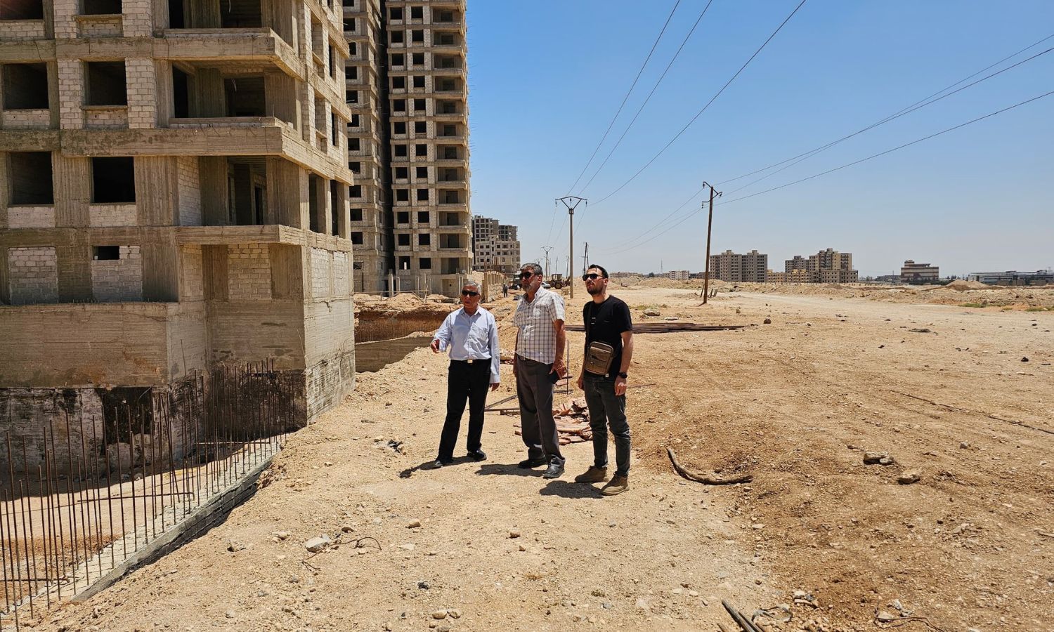 خلال جولة لأعضاء من مجلس إدارة خزانة التقاعد في نقابة المهندسين على مشروع واحة المهندسين بدمشق - 25 حزيران 2025 (نقابة المهندسين/ فيسبوك)