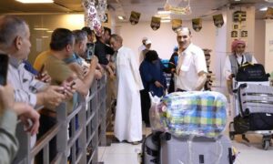 استقبال الحجاج في مطار دمشق الدولي - 19 حزيران 2025 (الهيئة العامة للطيران المدني السوري/ / فيس بوك)
