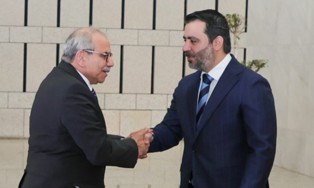 الشيباني يزور لبنان لمناقشة عودة الاجئين السوريين وضبط وترسيم الحدود 14 من نيسان 2025 (سانا)