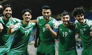 فرحة المنتخب السوري عقب هدف السومة في مباراة سوريا وأفغانستان (الاتحاد السورية لكرة القدم/ فيس بوك)
