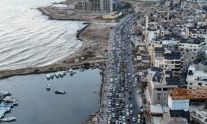 لقطات جوية لشاطئ في مدينة طرطوس غربي سوريا - 30 أيار 2025 (محافظة طرطوس/ تلجرام)